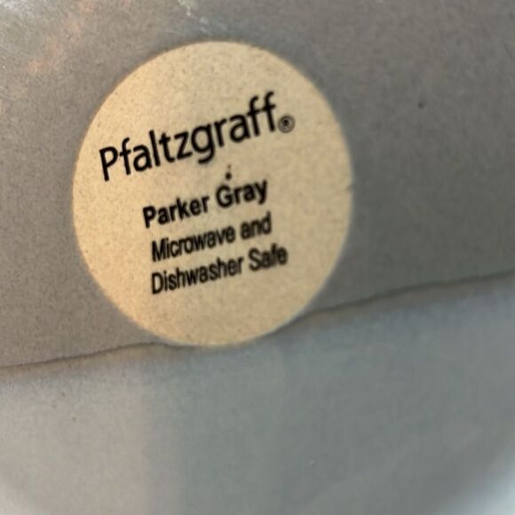 Pfaltzgraff Parker Gray Salad Plates 8 1/4 Inch Set Of 3 Round Stripsed Vintages - Picture 4 of 5